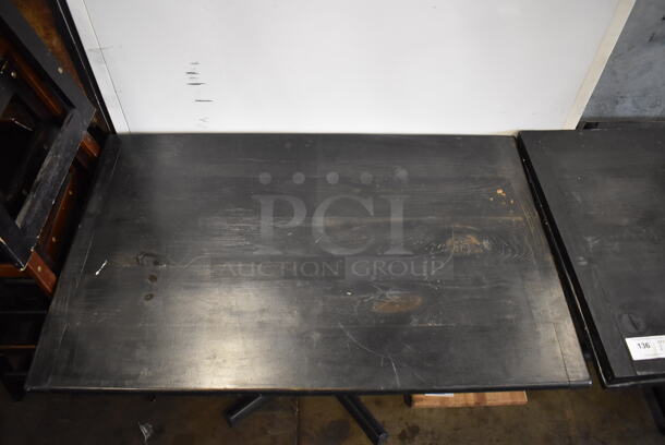 2 Black Wooden Dining Tables. 48x30x30. 2 Times Your Bid! - Image 5 of 5