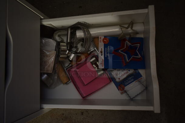 5 Drawer Filing Cabinet w/ Contents Including Cookie Cutters. - Image 6 of 7