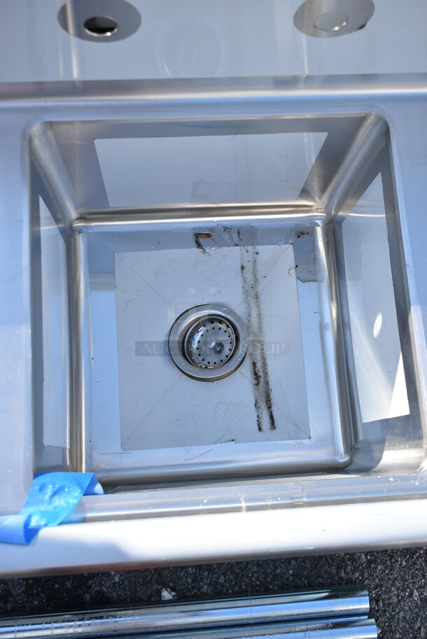 BRAND NEW SCRATCH AND DENT! Regency 600S3151515L Stainless Steel Commercial 3 Bay Sink w/ Left Side Drain Board. Bays 15x15. Drain Board 13.5x17 - Image 6 of 9