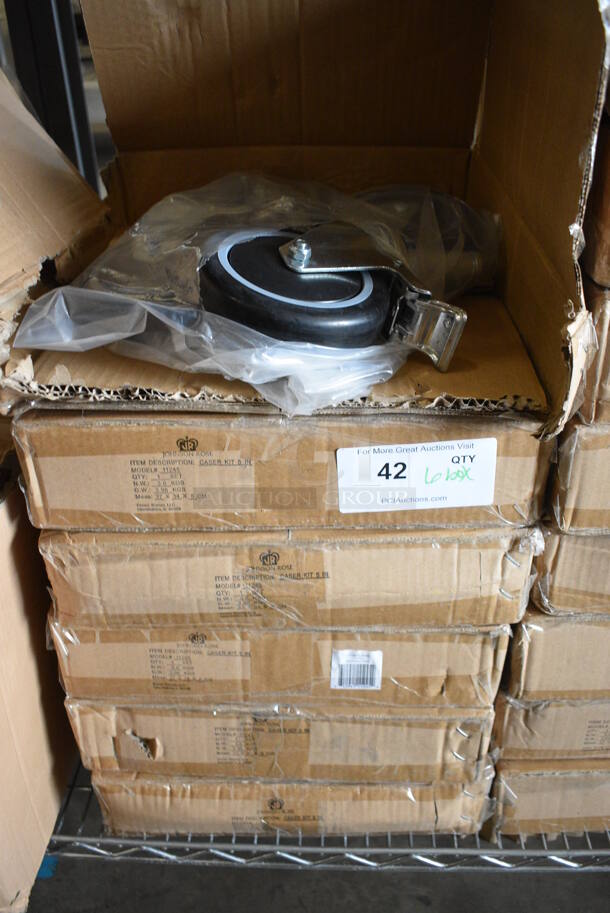 6 BRAND NEW! Boxes of 4 Johnson Rose Model 11245 Commercial Casters. 6 Times Your Bid! - Image 5 of 5