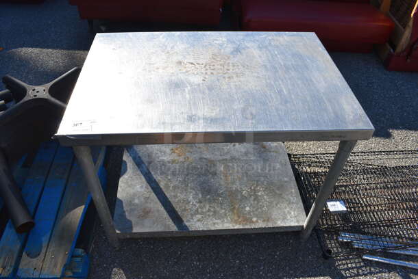 Stainless Steel Table w/ Metal Under Shelf. 36x24x29