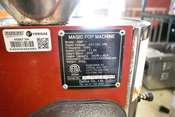 Magic Pop DMP-1 Metal Commercial Rice Cake Machine. 115 Volts, 1 Phase. Tested and Working!  - Image 5 of 5