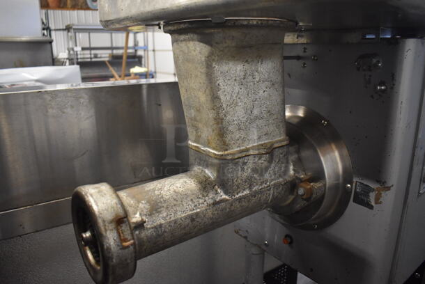 Hobart 4146 Metal Commercial Floor Style Meat Grinder w/ Tray. 200 Volts, 3 Phase. 55x27x63 - Image 4 of 7