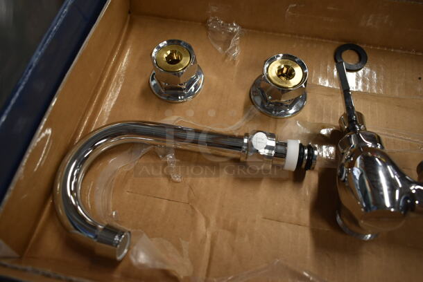 BRAND NEW SCRATCH AND DENT! Waterloo 750FW44G Wall Mount 4" Center Faucet. Stock Picture Used as Gallery. - Image 4 of 6