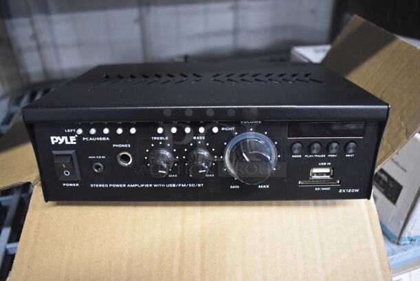 BRAND NEW IN BOX! Pyle PCAU46BA Stereo Power Amplifier. 8.5x5.5x2.5