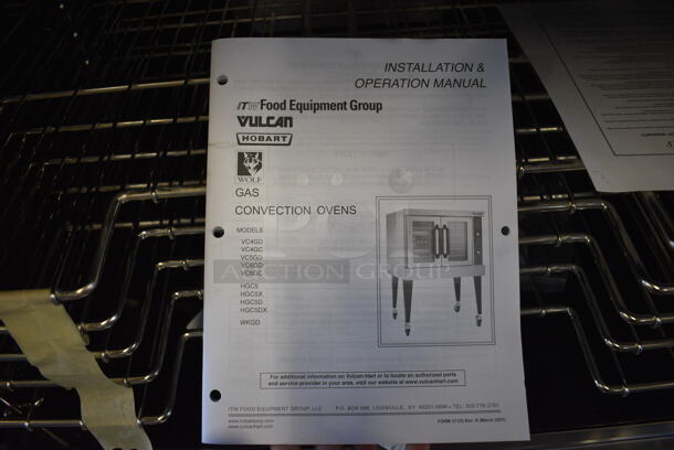 BRAND NEW SCRATCH AND DENT! LATE MODEL! Vulcan Model VC5GD-11D1Z Stainless Steel Commercial Natural Gas Powered Full Size Convection Oven w/ View Through Doors, Metal Oven Racks and Thermostatic Controls on Metal Legs. 40x32x55. Tested and Working! - Image 7 of 8