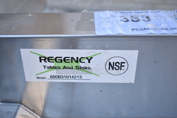 BRAND NEW SCRATCH AND DENT! Regency 600B31014213 Stainless Steel 3 Bowl Underbar Sink with Two Drainboards. Bays 10x10. Drain Boards 11x15 - Image 9 of 9