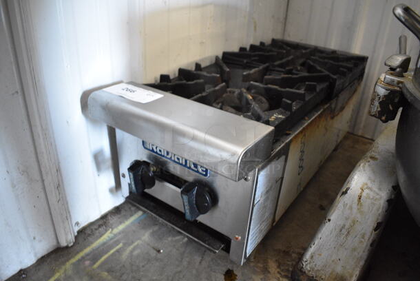 Radiance Stainless Steel Commercial Countertop 2 Burner Natural Gas Powered Range.  - Image 2 of 5