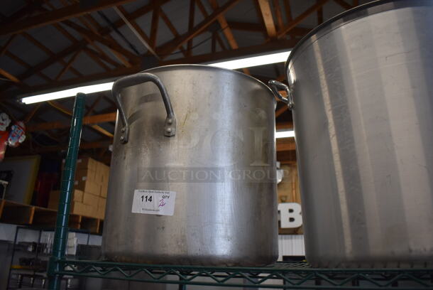 ALL ONE MONEY! Tier Lot of 2 Metal Stock Pots. 21x18x19, 20x18x18 - Image 3 of 4