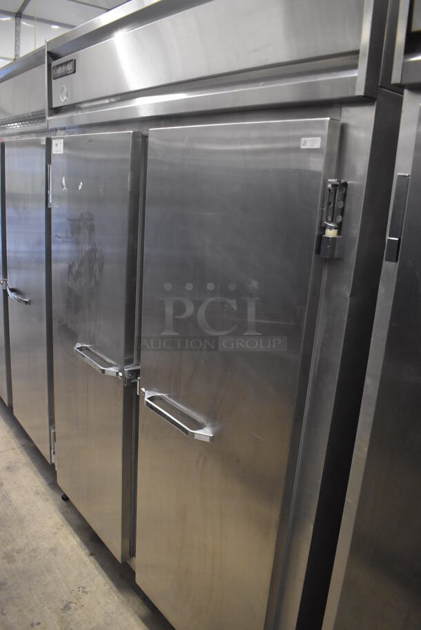 Continental 2FE Stainless Steel Commercial 2 Door Reach In Freezer on Commercial Casters. 115 Volts, 1 Phase. 57x34x82. Tested and Working! - Image 2 of 6