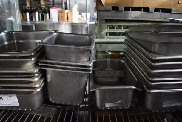 ALL ONE MONEY! Tier Lot of Various Stainless Steel Drop In Bins; 7 Half Size, 4 1/6 Size, 18 1/3 Size - Image 3 of 5