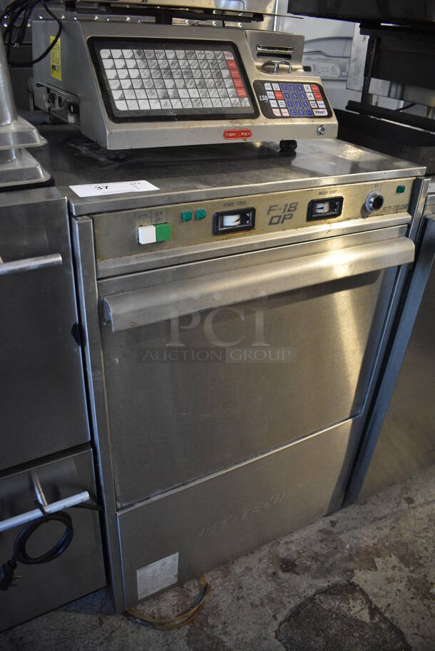 Jet Tech F-18 Stainless Steel Commercial Undercounter Dishwasher. 208 Volts, 1 Phase. 23.5x24.5x33 - Image 2 of 8