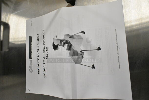 BRAND NEW SCRATCH AND DENT! Edlund 350 Electric Fruit and Vegetable Slicer. 115 Volts, 1 Phase.  - Image 7 of 10