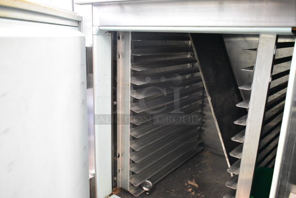 V-line Stainless Steel Commercial 4 Half Size Door Reach In Cooler. Tested and Working! - Image 6 of 7