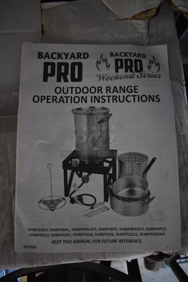 BRAND NEW SCRATCH AND DENT! Backyard Pro 554BPRD21 Metal Single Burner Stock Pot Range. 15x15x21 - Image 7 of 8