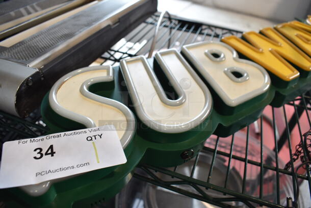 Subway Light Up Sign - Image 2 of 4