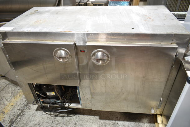 Universal Coolers SC48LB Stainless Steel Commercial 2 Door Undercounter Cooler. 115 Volts, 1 Phase. Tested and Powers On But Does Not Get Cold - Image 1 of 5