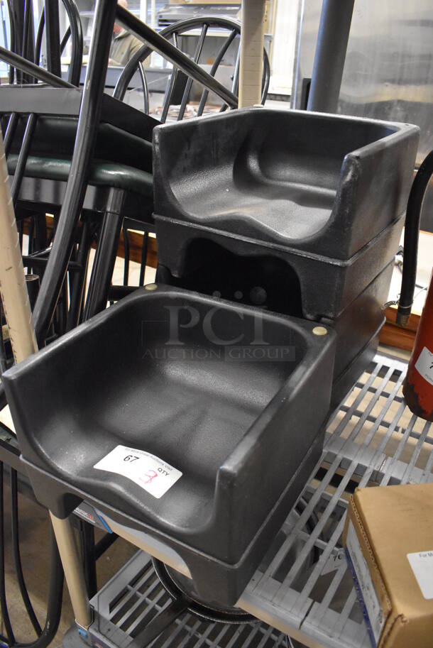 3 Black Poly Booster Seats. 12.5x12x9.5. 3 Times Your Bid! - Image 2 of 3