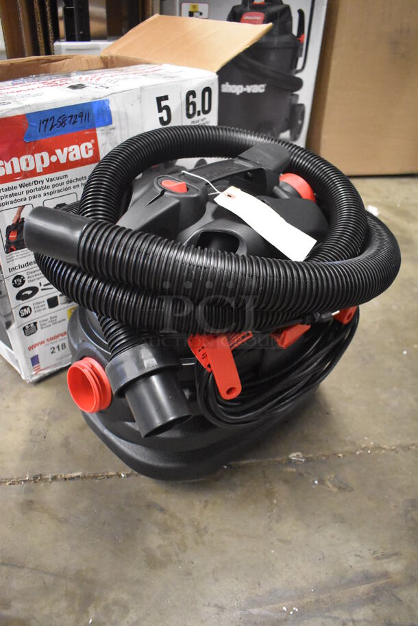 BRAND NEW IN BOX! Shop-Vac 5872911 5 Gallon 6.0 Peak HP Portable Polyethylene Wet / Dry Vacuum with Tool Kit. 16x17x17. Tested and Working! - Image 4 of 12