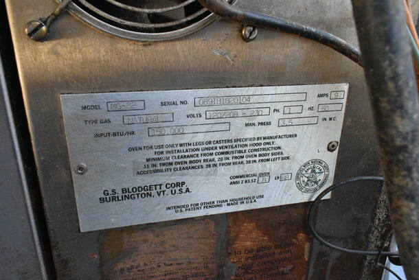 2 Blodgett MG-32 Stainless Steel Commercial Natural Gas Powered Conveyor Pizza Ovens. 150,000 BTU. 2 Times Your Bid.  - Image 11 of 12