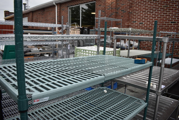 Metro Max Poly 3 Tier Shelving Unit on Commercial Casters. BUYER MUST DISMANTLE. PCI CANNOT DISMANTLE FOR SHIPPING. PLEASE CONSIDER FREIGHT CHARGES. 48x24x75 - Image 2 of 5
