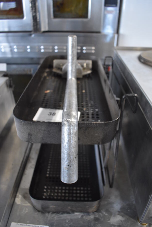 2 Various Metal Items; Scraper and 2 Tier Rack. 18x10x14, 20". 2 Times Your Bid! - Image 3 of 4