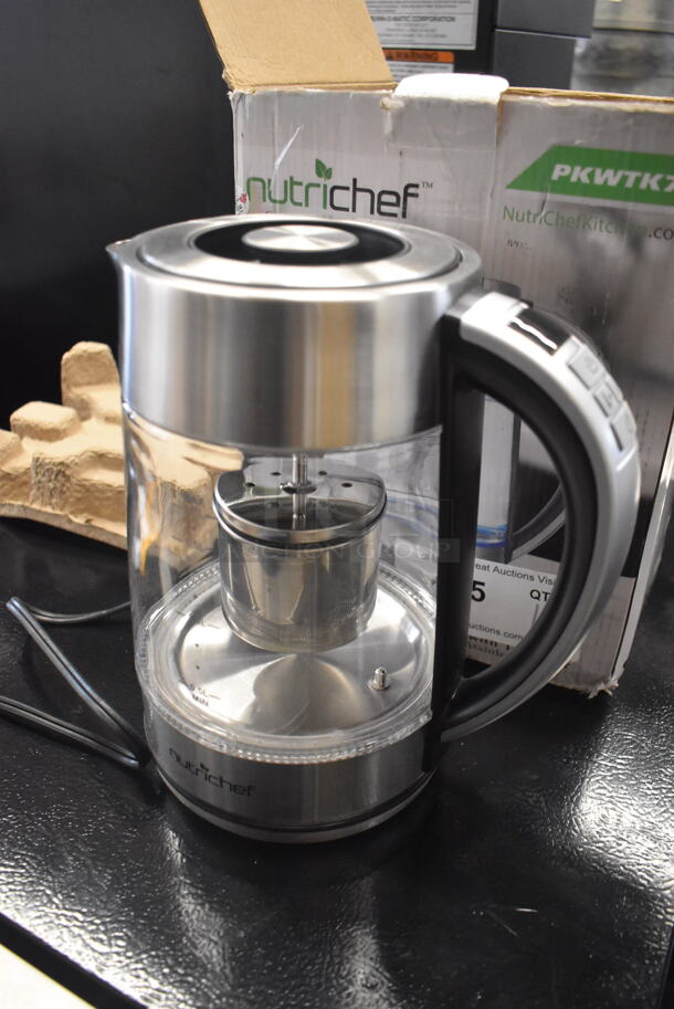 IN ORIGINAL BOX! Nutrichef PKWTK75 Metal Countertop Water Heater. 8x6x10 - Image 3 of 5