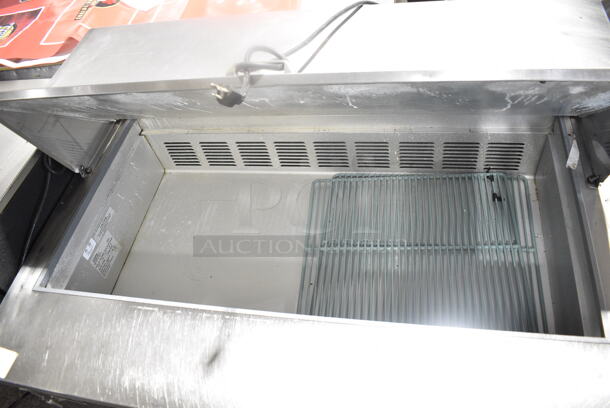 Leader ESLM48S/C Stainless Steel Commercial Sandwich Salad Prep Table Bain Marie Mega Top. 115 Volts, 1 Phase. Tested and Powers On But Does Not Get Cold - Image 2 of 6