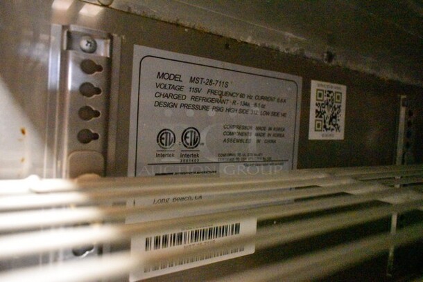 Turbo Air MST-28-711S Stainless Steel Commercial Prep Table Bain Marie w/ Sneeze Guard on Commercial Casters. 115 Volts, 1 Phase. Tested and Working! - Image 7 of 7