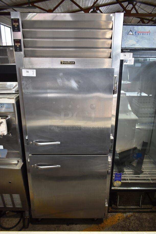Traulsen RDT132EUT-HHS Stainless Steel Commercial 2 Half Size Door Reach In Dual Zone Cooler Freezer. 115 Volts, 1 Phase. - Item #1112714