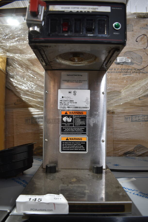 2016 Bunn CWTF-TC Stainless Steel Commercial Countertop Coffee Machine w/ Hot Water Dispenser and Poly Brew Basket. 120 Volts, 1 Phase.  - Image 5 of 6