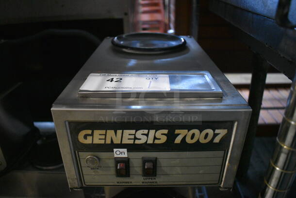 Genesis 7007 Model 8543 Stainless Steel Commercial Countertop 2 Burner Coffee Machine w/ Poly Brew Basket. 120 Volts, 1 Phase. 8x15x17 - Image 5 of 5