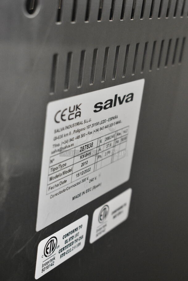 BRAND NEW! 2022 Salva 2010 KX-9+H Stainless Steel Commercial Countertop Electric Powered Convection Oven. Does Not Have Pan Rack. 208-240 Volts, 3 Phase. - Image 8 of 8