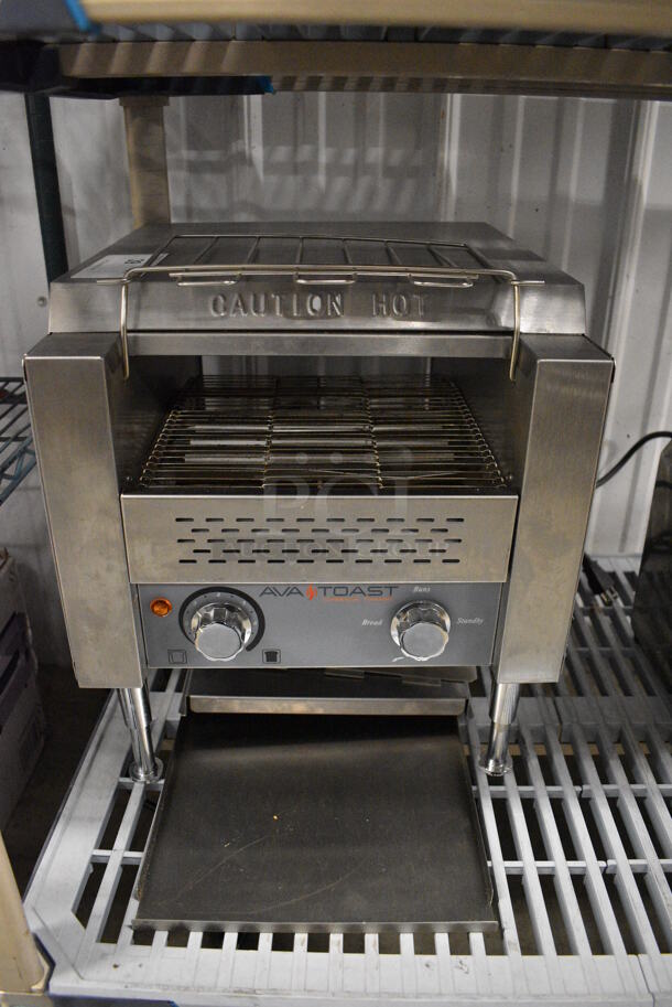 Ava Toast Model 184T140 Stainless Steel Commercial Countertop Conveyor Toaster Oven. 120 Volts, 1 Phase. 14.5x16.5x16.5. Tested and Working!