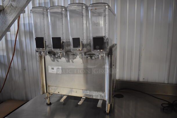 2018 Crathco CS-4E/2D/3D-16 Stainless Steel Commercial Countertop 4 Hopper Refrigerated Beverage Machine. 120 Volts, 1 Phase. 20.5x16x28. Tested and Working! - Image 3 of 5