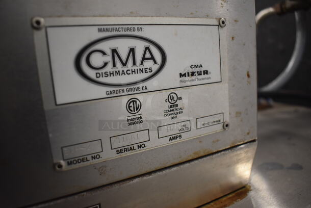 CMA EAH-2 ENERGY STAR Stainless Steel Commercial Straight Pass Through Dishwasher. 115 Volts, 1 Phase. 33x33x58 - Image 6 of 10