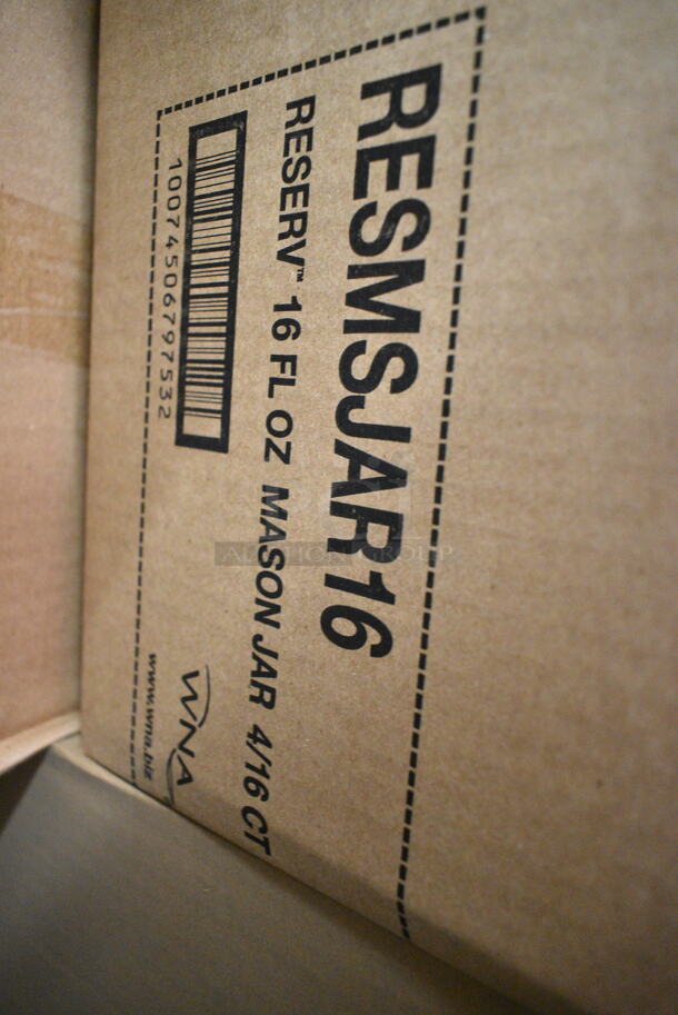 4 Boxes of BRAND NEW IN BOX! RESMSJAR16RSC 16 oz Mason Jars. 4 Times Your Bid! - Image 6 of 6
