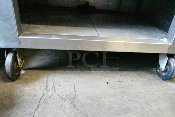 Vulcan Stainless Steel Commercial Natural Gas Powered Charbroiler Grill on Commercial Casters.  - Image 5 of 7