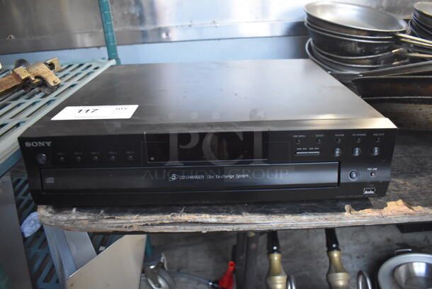 Sony CDP-CE500 Metal Countertop Compact Disc Player. 120 Volts, 1 Phase. 17x15x4