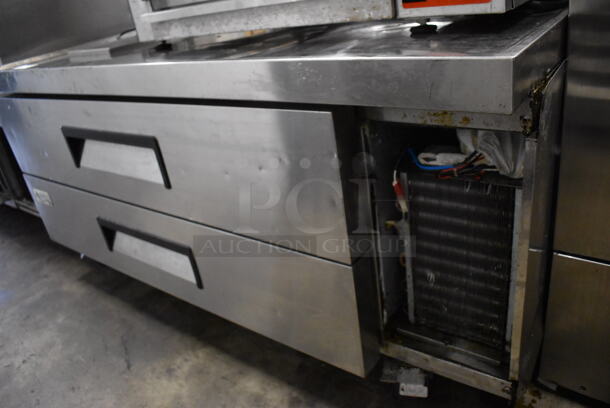 Avantco 178CBE52HC Stainless Steel Commercial 2 Drawer Chef Base on Commercial Casters. 115 Volts, 1 Phase. 52x32x26. Tested and Does Not Power On - Image 4 of 6