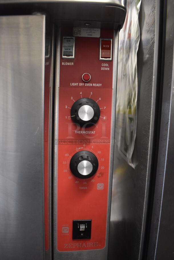 2 Blodgett ENERGY STAR Stainless Steel Commercial Electric Powered Full Size Convection Oven w/ Solid Doors and Thermostatic Controls. 208-240 Volts, 3 Phase. 38x40x71.5. 2 Times Your Bid! - Image 3 of 8