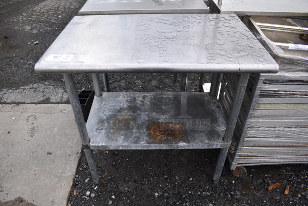 Stainless Steel Commercial Table w/ Metal Under Shelf. 36x24x35