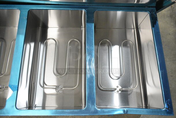 BRAND NEW SCRATCH AND DENT! 2024 Avantco 177STE4SA Stainless Steel Four Pan Open Well Electric Steam Table with Undershelf. 120 Volts, 1 Phase. Cannot Test Due To Plug Style - Image 5 of 8