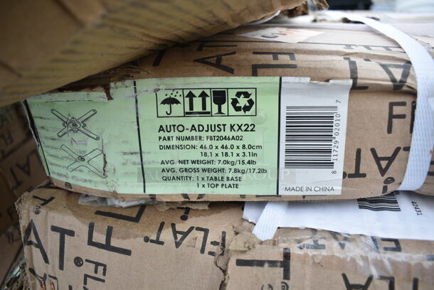 9 BRAND NEW SCRATCH AND DENT! FLAT Tech KX22 22" x 22" Self-Stabilizing Black Table Base. 9 Times Your Bid! - Image 8 of 8