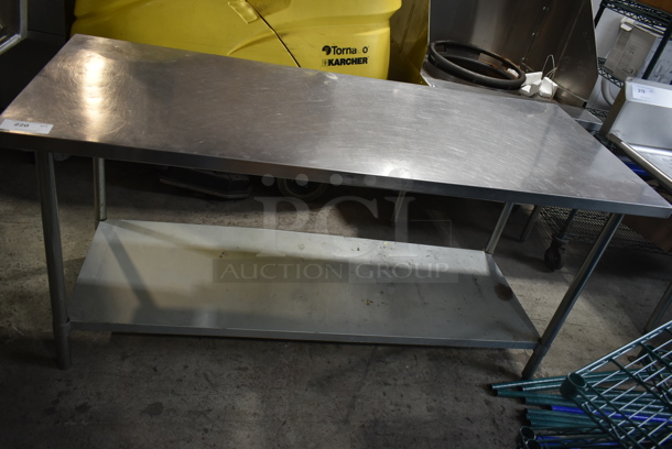 Stainless Steel Commercial Table w/ Metal Under Shelf. 