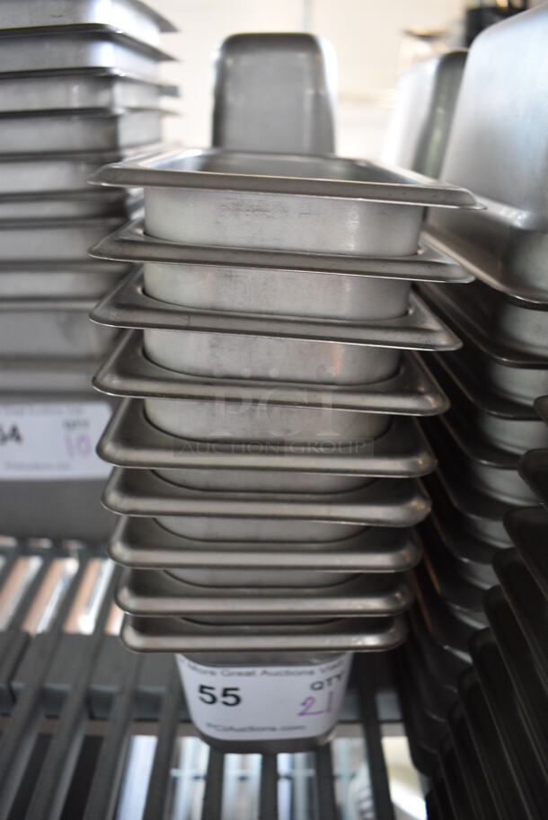 36 Stainless Steel 1/9 Size Drop In Bins. 1/9x4. 36 Times Your Bid!