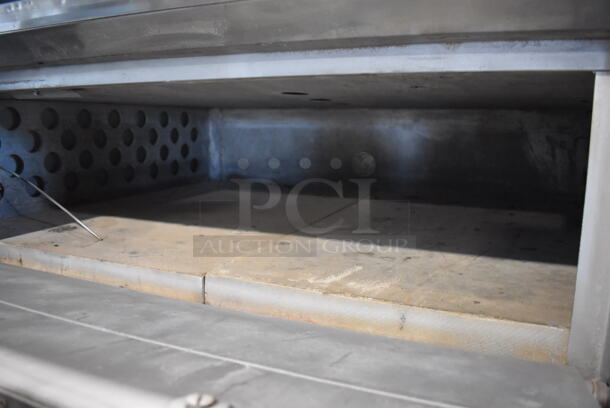 2 Bakers Pride D125 Stainless Steel Commercial Natural Gas Powered Single Deck Pizza Oven w/ Cooking Stones on Metal Legs. 125,000 BTU. 65.5x43x70. 2 Times Your Bid! - Image 4 of 10