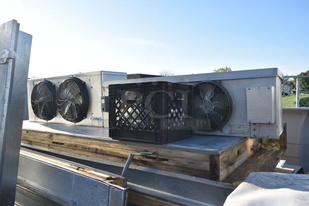 2 Carroll Coolers Walk In Boxes That Make One 9'x12' Walk Through Combo Box w/ Copeland F3AH-A100-CAV-020 208-230 Volt, 1 Phase Compressor, Compressor, RL6E088DDA 208/230 Volt, 1 Phase Evaporator and PLP900 115 Volt, 1 Phase Evaporator. Picture of the Unit Before Removal Is Included In the Listing. 2 Times Your Bid! - Image 2 of 10