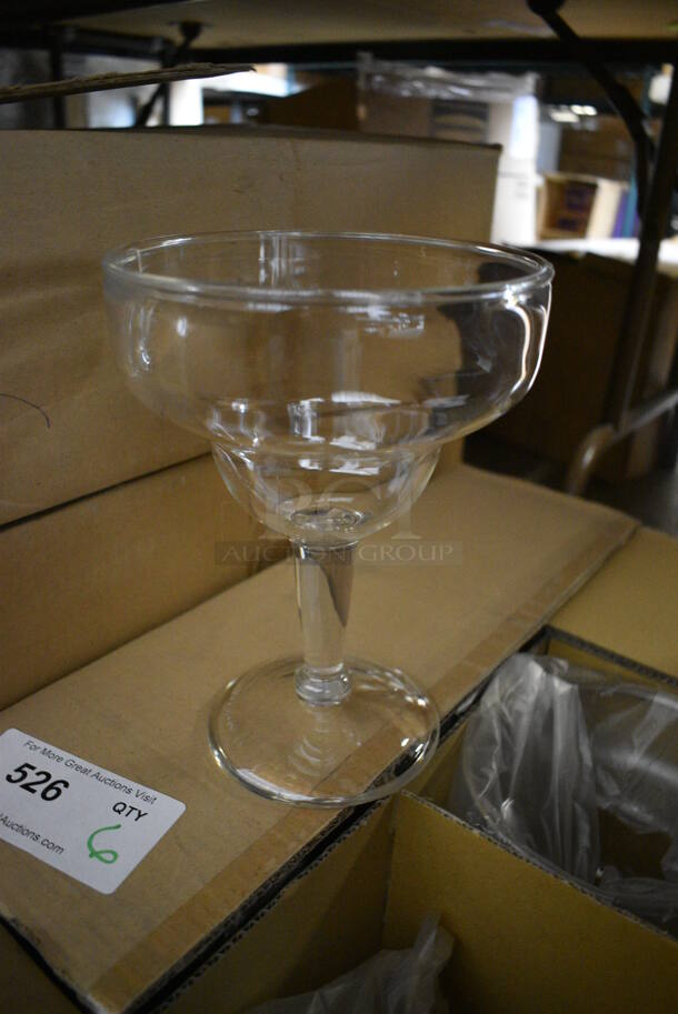 ALL ONE MONEY! Lot of 6 Clear Poly Margarita Glasses! 6x6x8.5 - Image 2 of 3