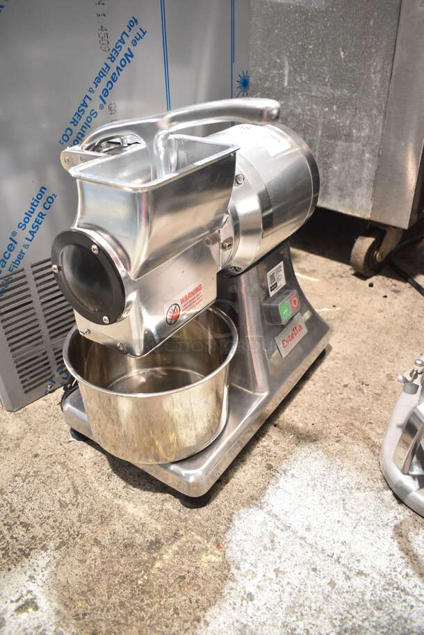 BRAND NEW SCRATCH AND DENT! Estella 348CG34 Stainless Steel Commercial Countertop Hard Cheese Grater. 120 Volts, 1 Phase. Tested and Working!  - Image 2 of 7